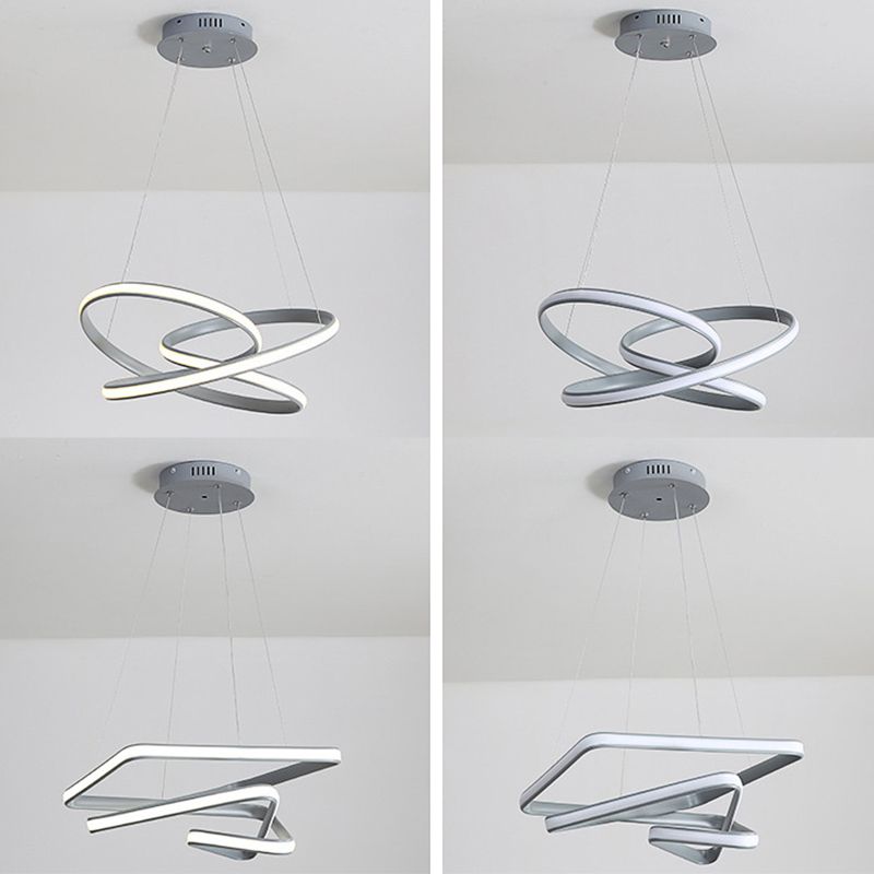 Modern Singularity LED Hanging Lamp Aluminium Linear Pendant Light with Acrylic Shade