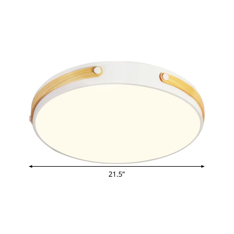 Cirkelvormige spoeling Modernistische acrylbruin/lichtbruin/roodbruine LED dicht bij plafondlamp in warm/wit licht, 16 "/21,5" breed