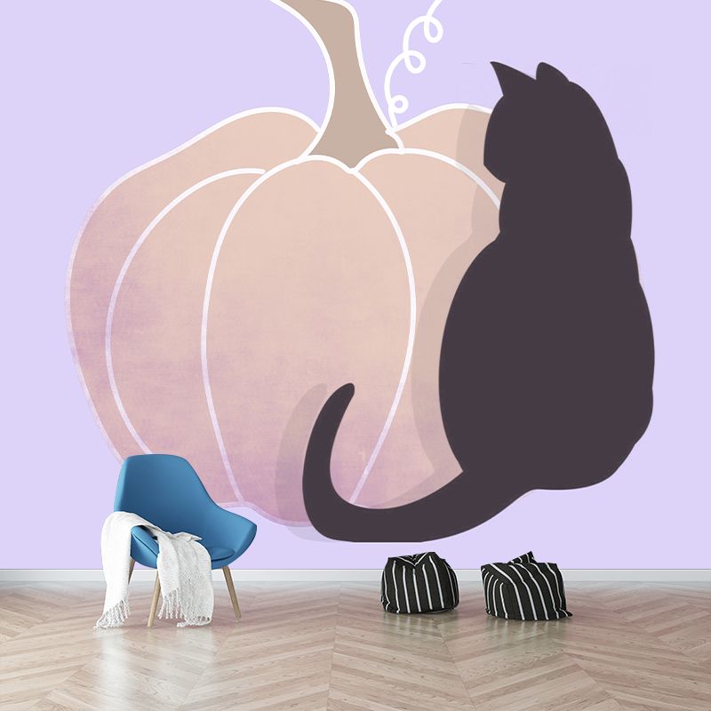 Stain Resistant Mural Cartoon Animals Illustration Living Room Wall Mural
