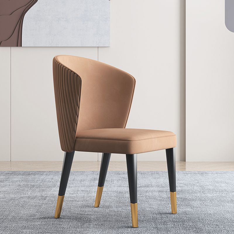 Modern Dining Chairs Armless Dining Chair with Wooden Legs for Kitchen