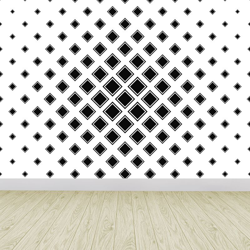 Contemporary Geometric Mural Wallpaper Square Illustration Multiple Sizes Available