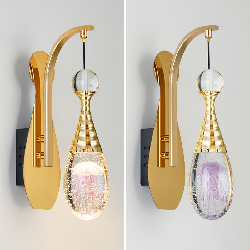 1-Light Geometric Wall Lamps Modern Style Crystal LED Light Fixture