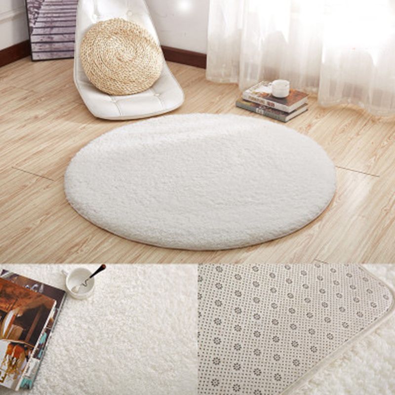 Casual Bedroom Rug Multi Colored Plain Area Carpet Synthetics Pet Friendly Anti-Slip Backing Easy Care Rug