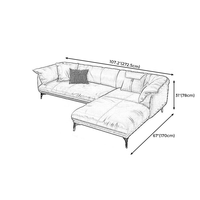 Tan Cushion Back Contemporary Resistente alle macchie divano in pelle genuina