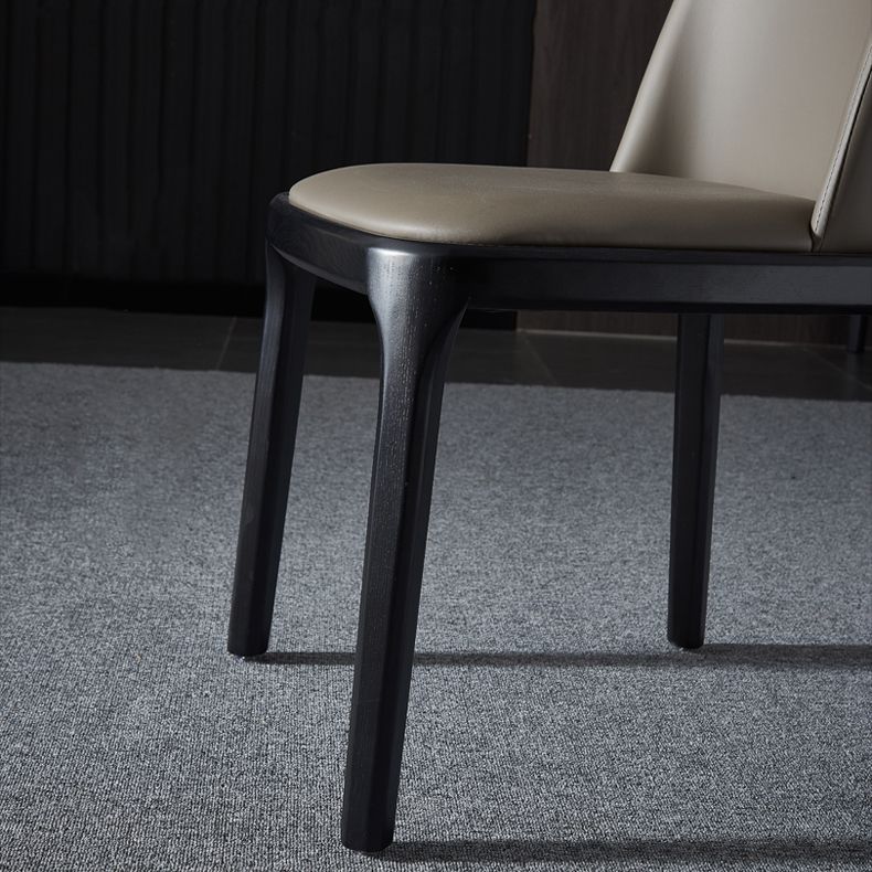 Eigentijdse stijl zijstoelen armloze Parsons stoelen met houten benen