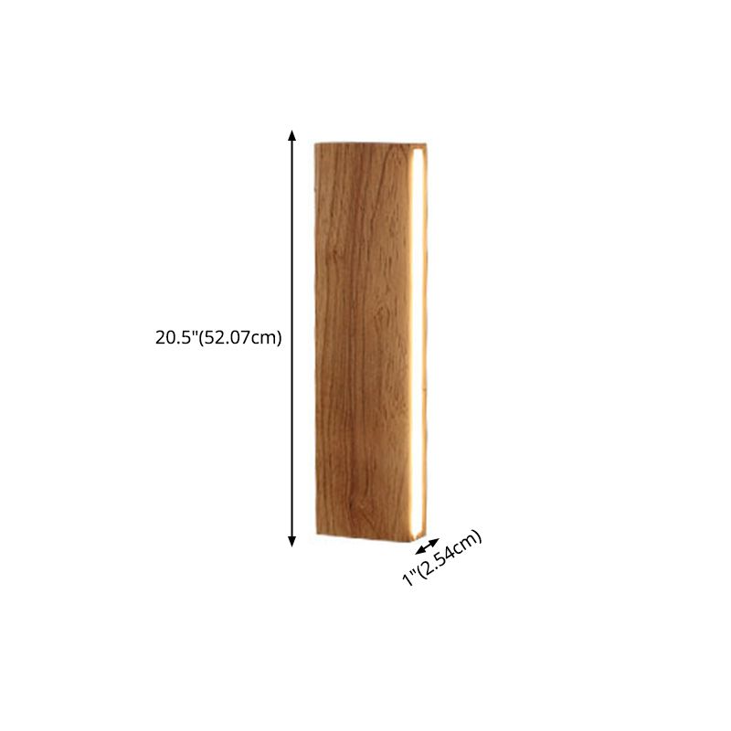 Rectangle Wall Mounted Lamp Modern Simplicity Wood Wall Mount Lamp for Living Room