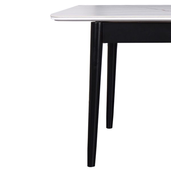 Modern Rectangle Dining Table Sintered Stone Dining Table with 4 Legs,47.2"L x 29.5"W x 29.5"H