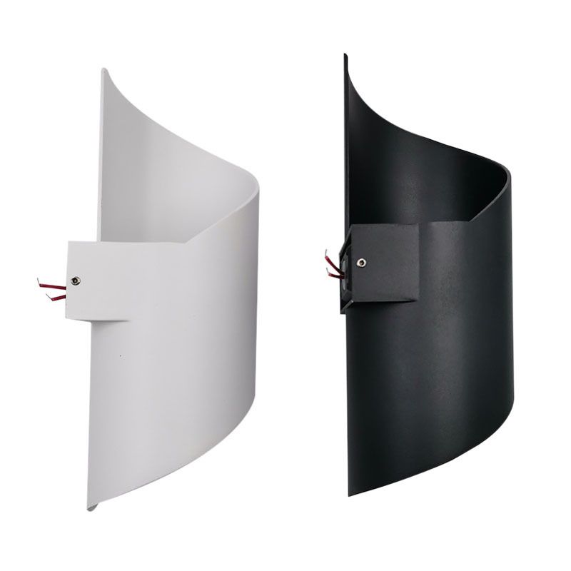 Contemporary Style Wrapped Wall Mounted Light Metal 2 Lights Wall Washer Sconce