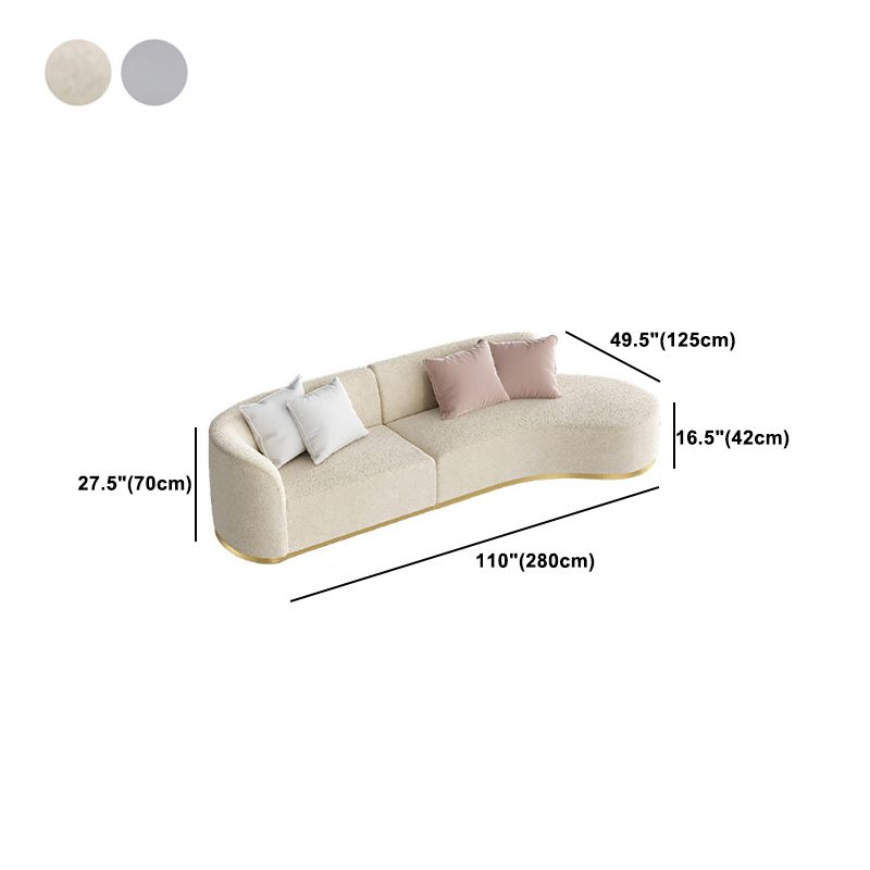 Tight Back Scandinavian Sectionals,27.5"H Wool One Arm Sectionals