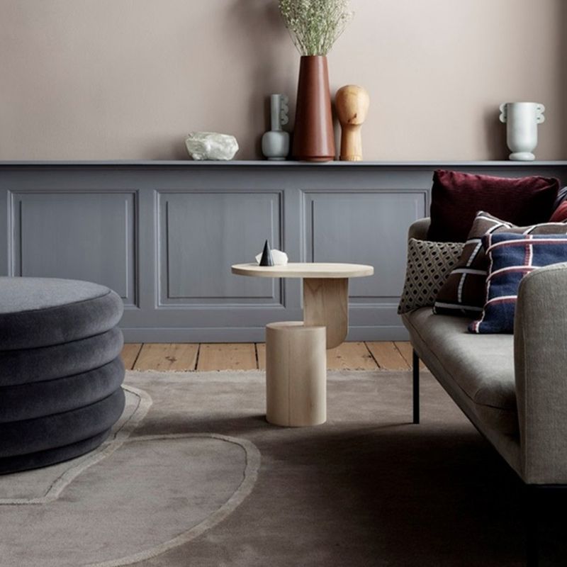 11" Wide Contemporary Corner Table Oval Storage Accent Side Table