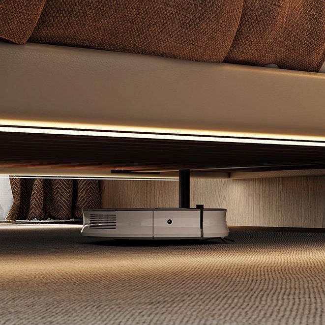 Beige Platform Bed Contemporary Platform Bed Frame Wood and Upholstered