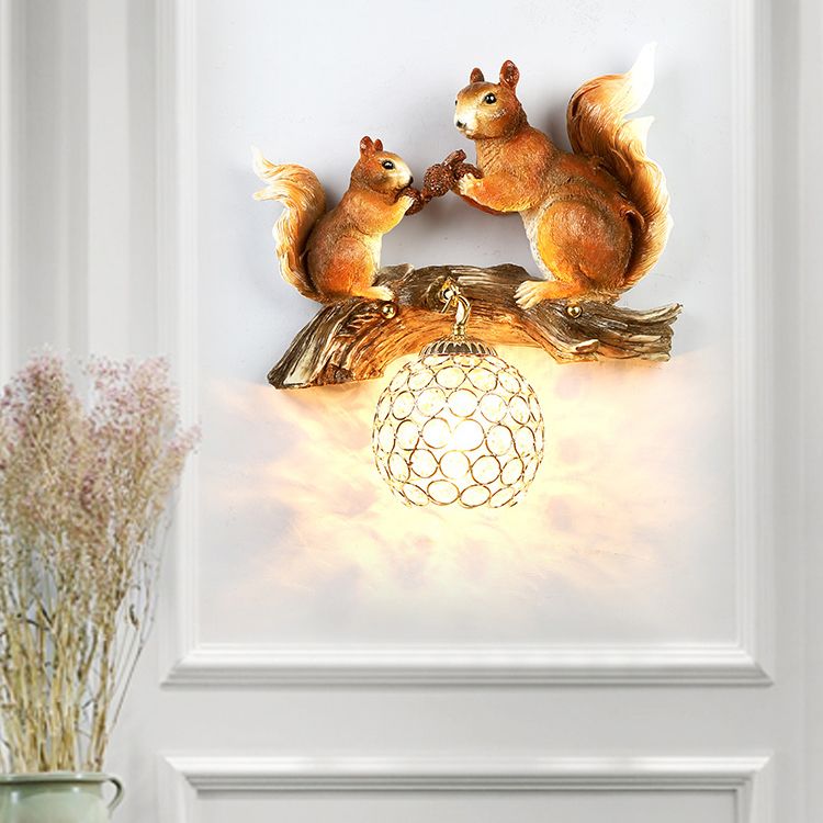 Modern Style Ball Sconce Light Fixtures Metal 1 Light Wall Lighting Ideas