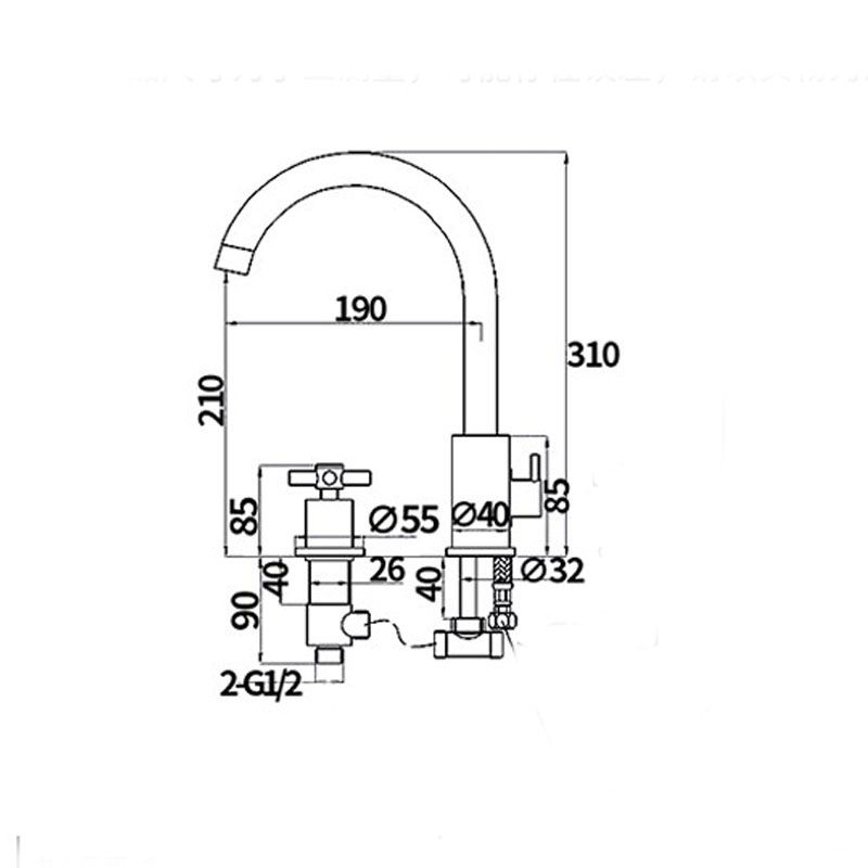 Modern Roman Tub Faucet Set Copper Deck-Mount with Handles Bathtub Faucet
