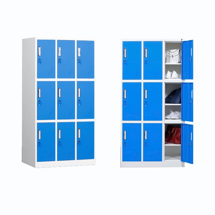 Contemporary Wardrobe 6-Door Metal Wardrobe Closet, 35.43" D x 16.53" W x 70.87" H