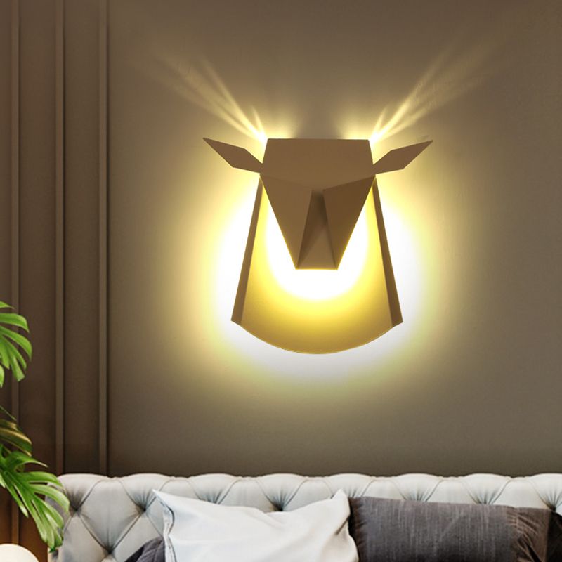 1-Light Geometric Wall Lighting Ideas Modern Style Metal Wall Mounted Light