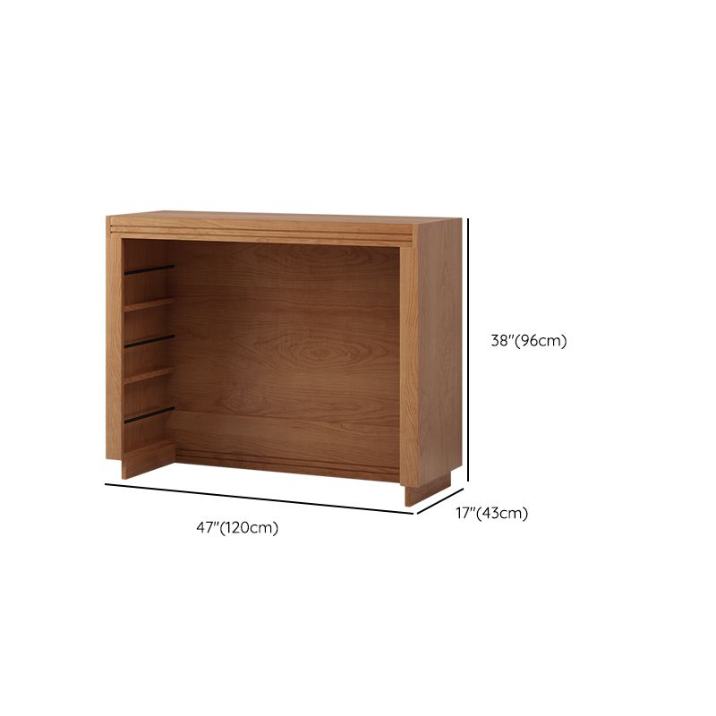 Modern Pine Wood Rectangle Kitchen Island Table for Dining Room