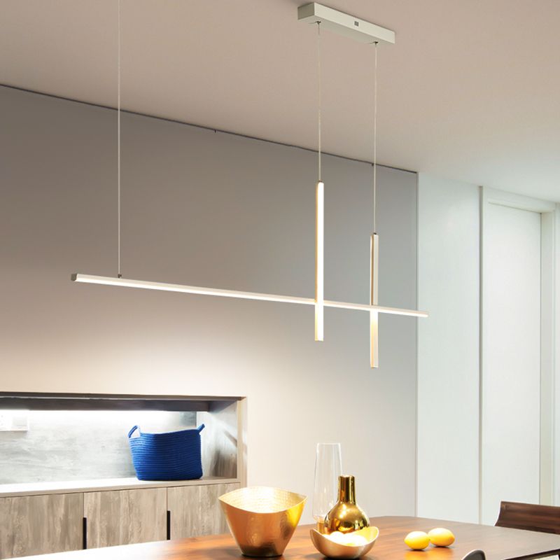 Modern Linear Island Pendant Lights Metal Ceiling Pendant Light for Dining Room