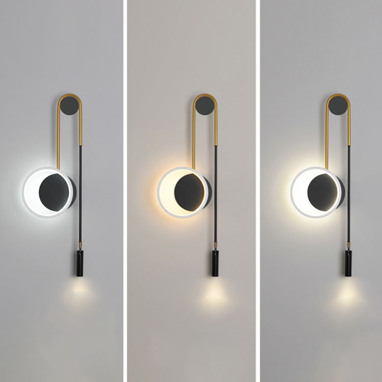 Round Shape Wall Lights Modern Style Metal 2-Light Wall Mount Lights