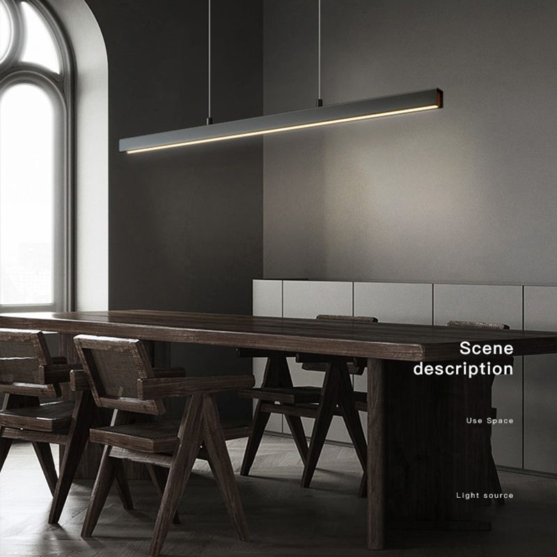 Modern Simple Style Island Lamp LED Aluminum Dining Room Pendant Light