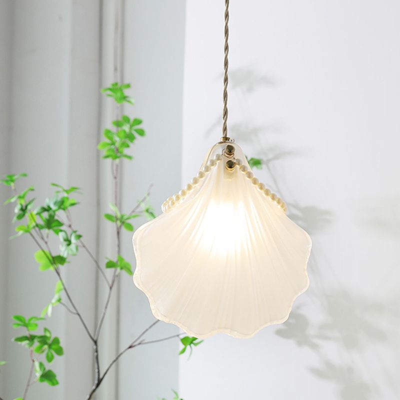 Contemporary Glass Shade Wall Light 1-Light Wall Mounted Light Fixture for Bedroom