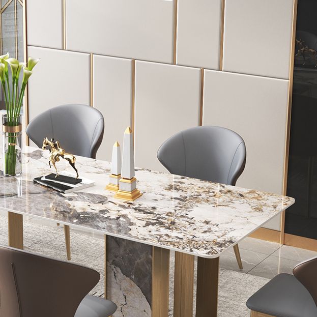 Scandinavian Style 1/3/4/5/6/7/8/9 Pieces Furniture Rectangle Sintered Stone Dining Set