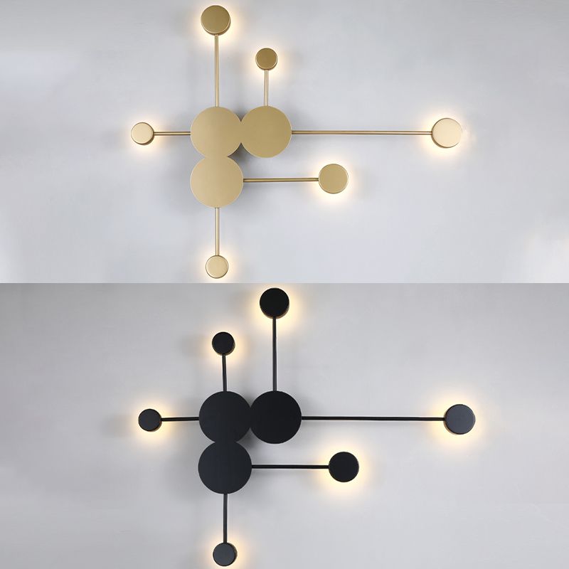 Sputnik Wall Sconce Postmodern Metal 6-Head Living Room Wall Mounted Light