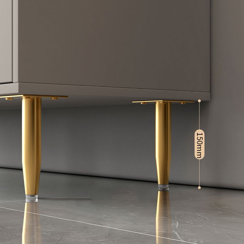 Contemporary Buffet Sideboard Stone Buffet Stand with Cabinet and Drawers