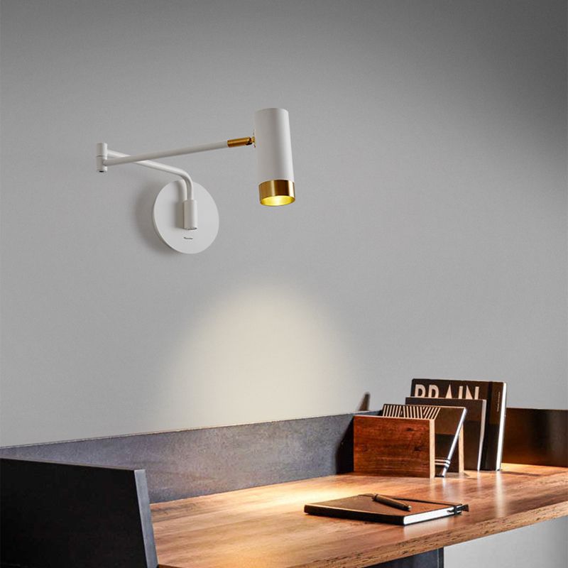 Nordic Style Metal Wall Light Swing Arm Wall Sconce for Bedroom