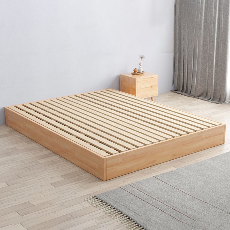 Mid-Century Solid Wood Modern Platform Bed Solid Color Platform Bed Frame