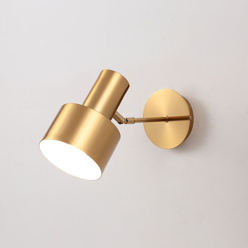 Postmodern Geometric Sconce Lighting Metallic 1 Head Bedroom Reading Wall Light in Brass
