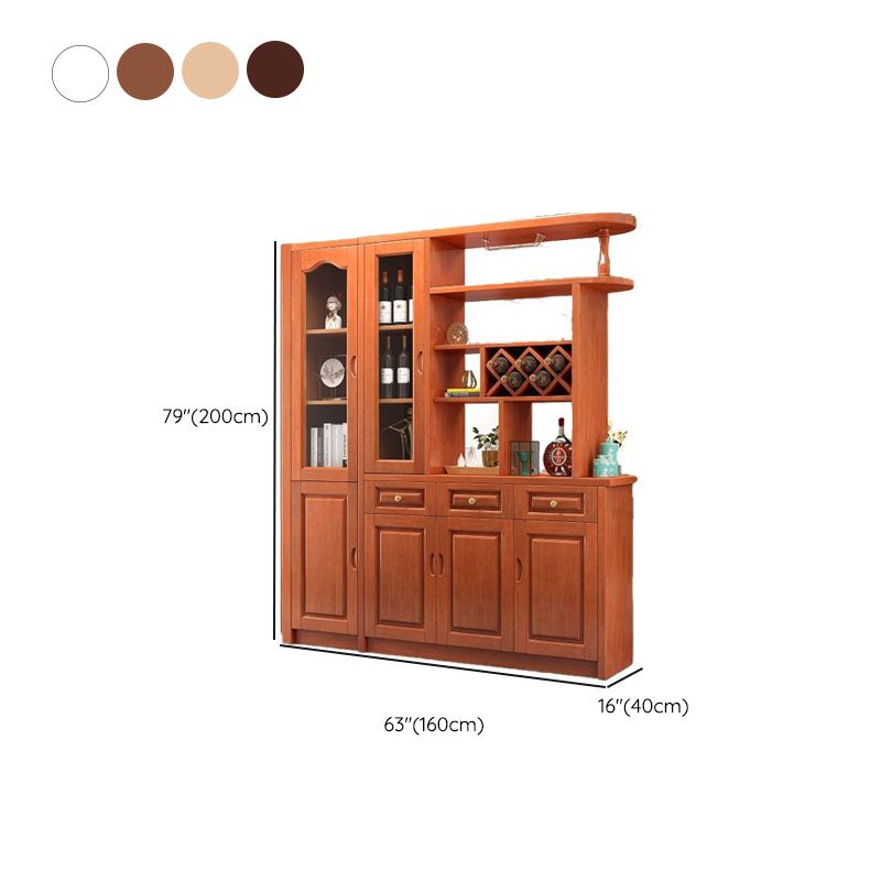 3-drawer Solid Wood Cabinet 15.74" Wide Accent Cabinet Doors