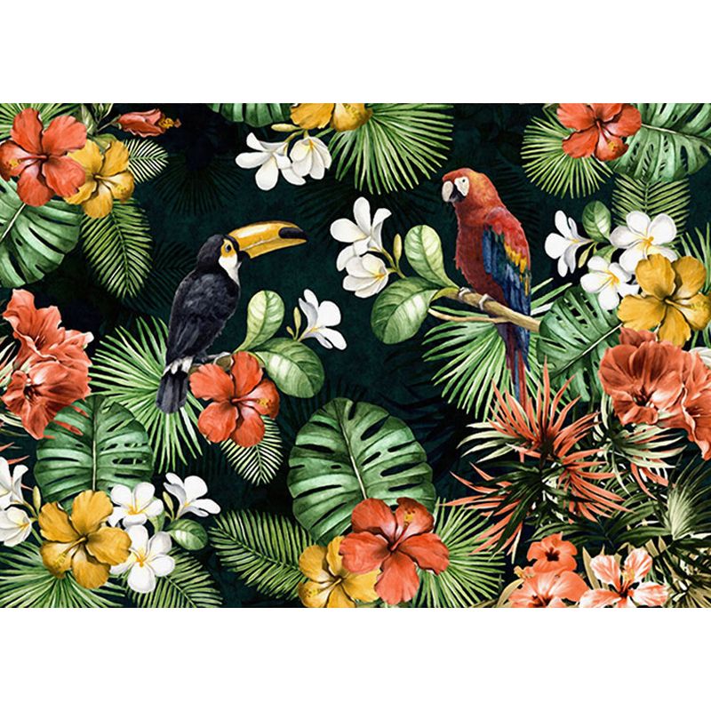 Light Color Wild Landscape Mural Moisture-Proofing Tropical Bedroom Wall Covering