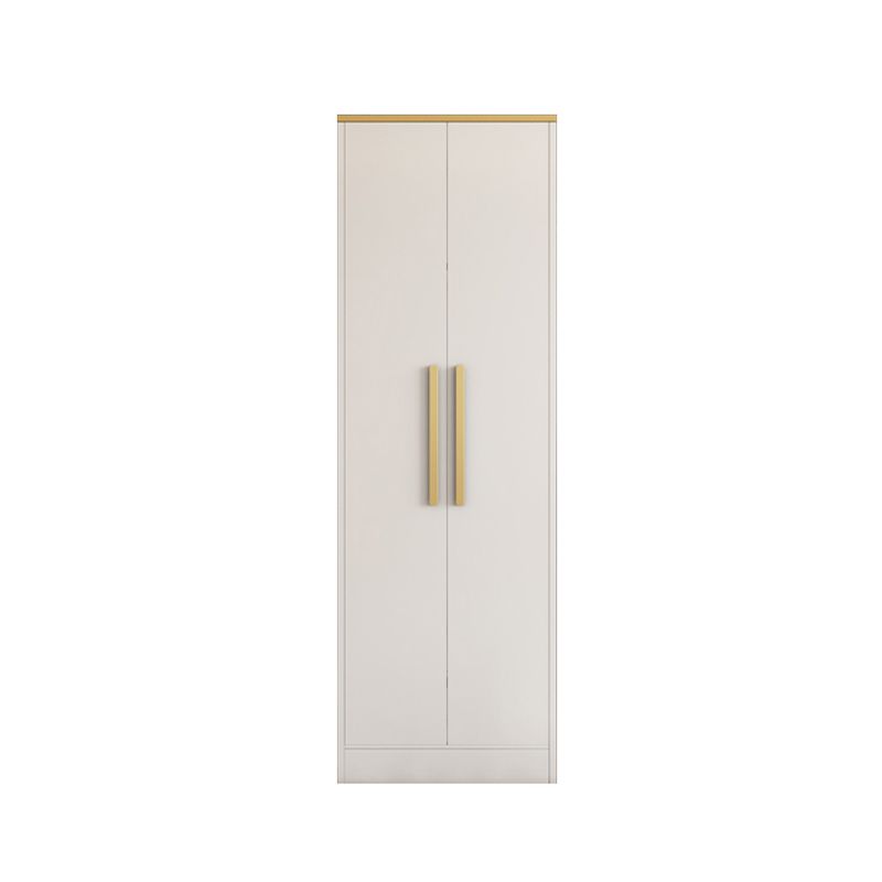 White Wardrobe Cabinet Contemporary Engineered Wood Wardrobe Armoire