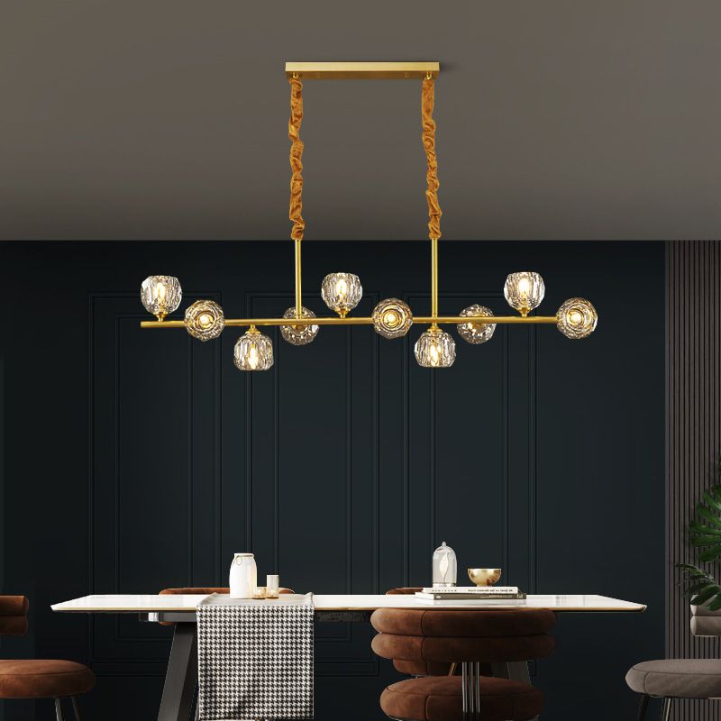 Accensione dell'Isola Globe Crystal Contemporary Simplicity Fishting di illuminazione a sospensione per il ristorante