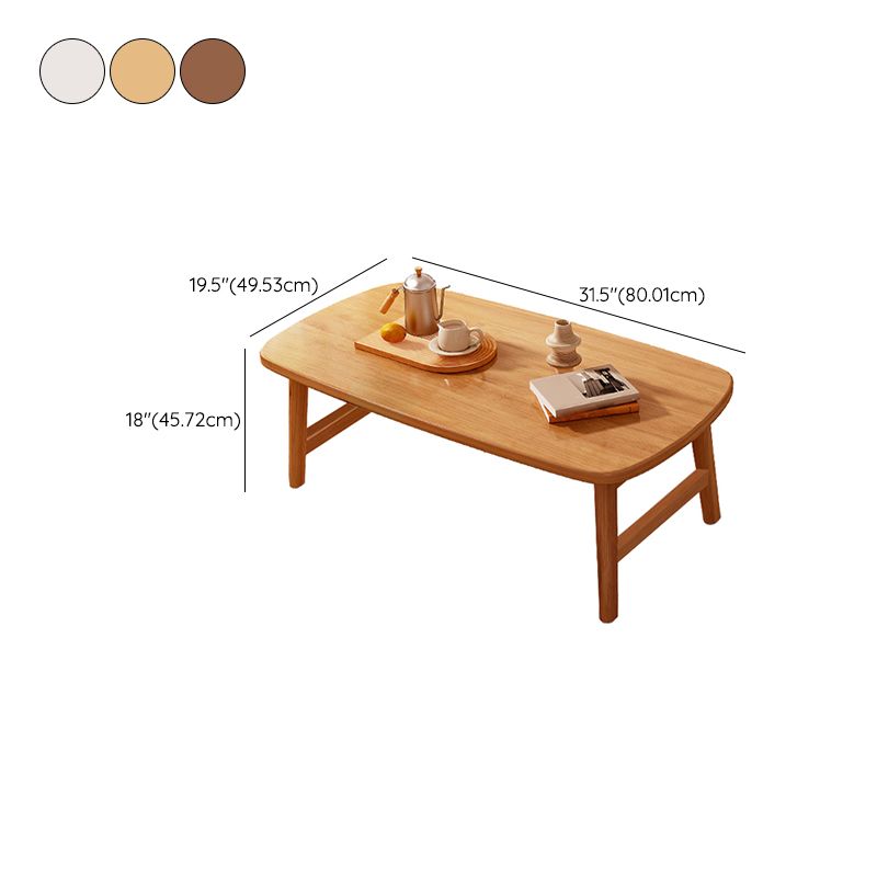 Rectangle Bunching Tables Solid Wood Coffee or End Table with Storage Shelf