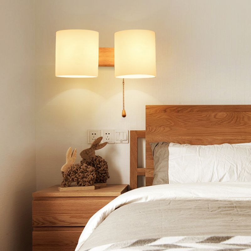 Cilindrische melkglas SCONCE LAMP BELIMTE MODERNE STYLE WIT WANDELE MOETEN LICHT