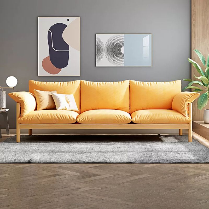 3-Seater 32.67" H Solid Wood Frame Pillow Top Arm Sofa for Living Room