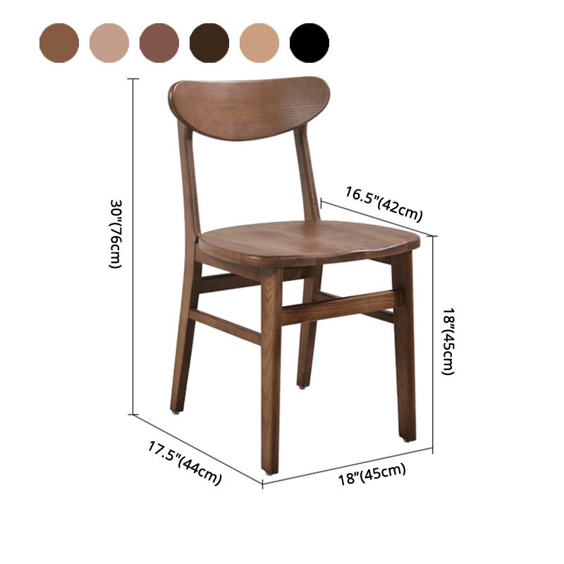 Sedia da pranzo moderna finitura opaca in legno massiccio sedia senza braccio