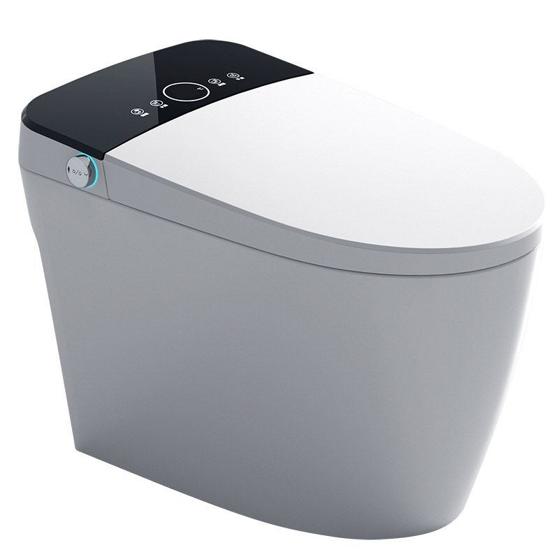 Contemporary One Piece Toilet Floor Mounted White Toilet Bowl with Seat for Washroom