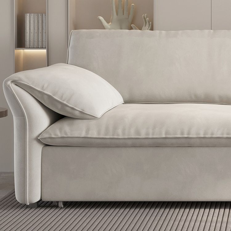 35" Wide Scandinavian Sofa Futon White Pillow Included Sleeper Sofa