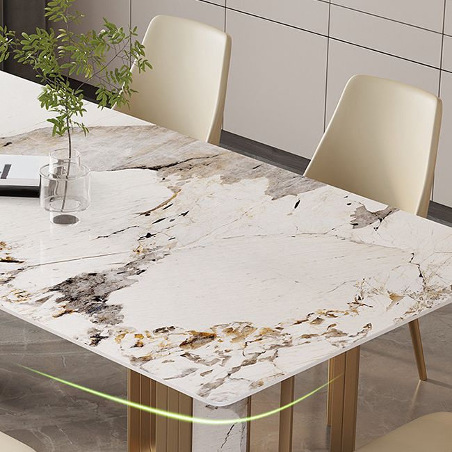 Luxury Sintered Stone Dining Set Rectangle 1/2/5/6/7 Pieces Dining Room Table Set