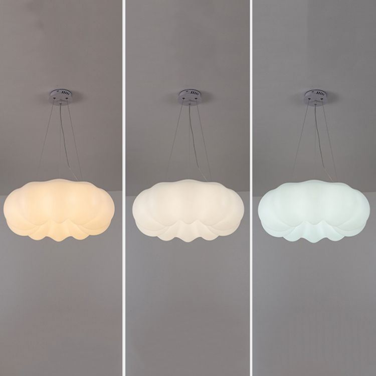 Minimalist Style Hanging Lamp Cloud Shape Plastic Chandelier Pendant Light