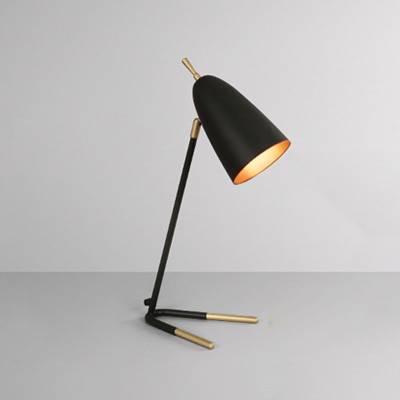 Modern Style Cone Night Table Lamp Metal 1 Light Nightstand Lamp