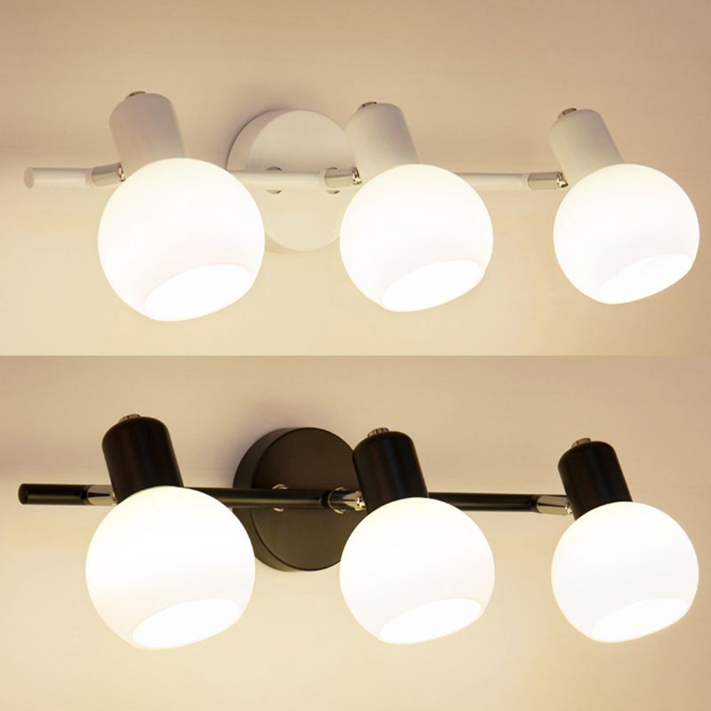 Éclairage mural en forme de balle en verre minimaliste luminaire mural en verre mural