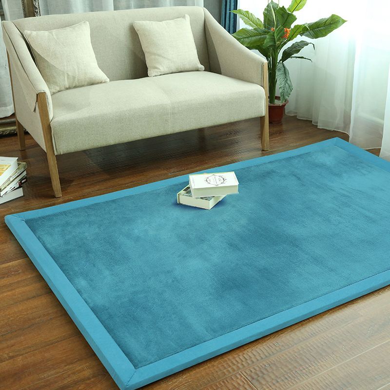 Casual Living Room Rug Multicolor Solid Color Area Carpet Synthetics Easy Care Stain-Resistant Indoor Rug