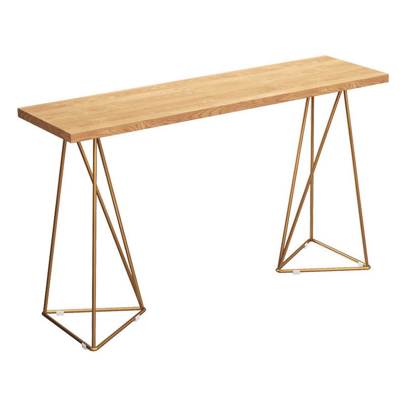 Glam Style 1/2/4 Pieces Bar Table Set Rectangle Bar Table with High Wood Stools for Home