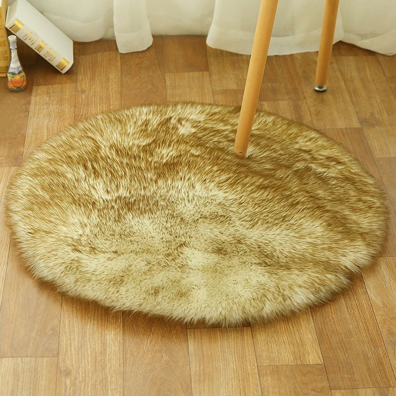 Comfort Girls Room Foot Rug Multicolor Plain Carpet Shag Pet Friendly Machine Washable Non-Slip Rug