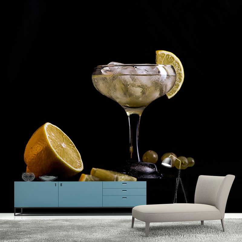 Nordic Style Wine Glass Mural Moisture Resistant Wall Art for Wine Shop, Made to Measure