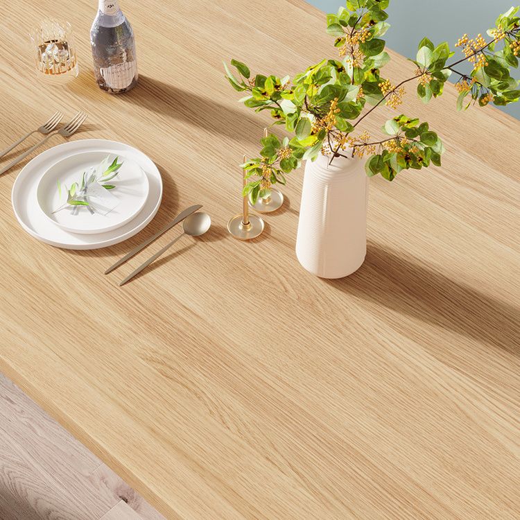 Pine Wood Top Dining Table Modern Solid Wood Table with Sled Base