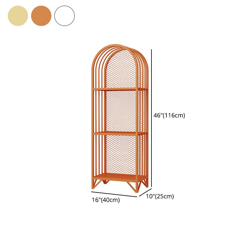 Modern Style Bookcase Standard Metal Closed Back Bookshelf for Home